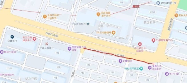 水西门大街，大概就是地图上红线